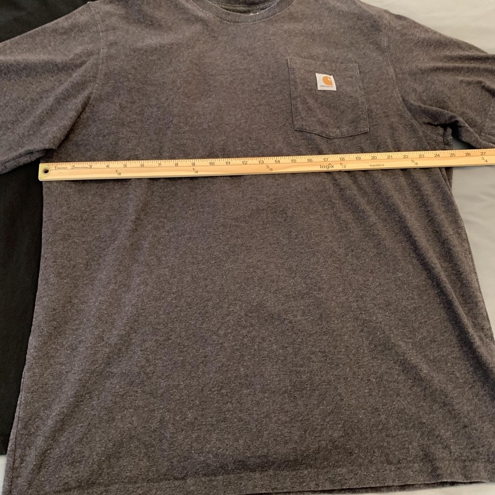 Carhartt Shirt Lot Of 3 Mens XLT Gray Black Pocket Workwear K87 Tagless Tee - Picture 10 of 16